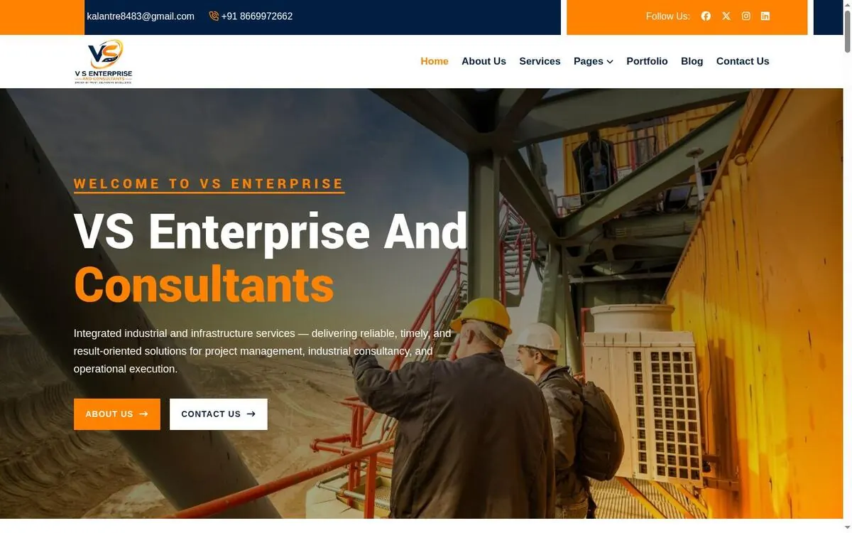 VS Enterprise – Business Website for an Infrastructure & Consultancy Firm